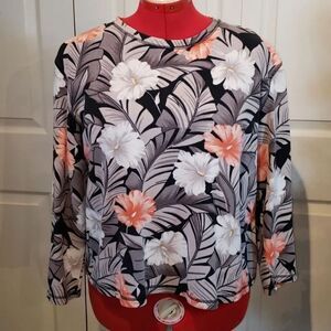 Caribbean Joe Let Go Floral Sweater